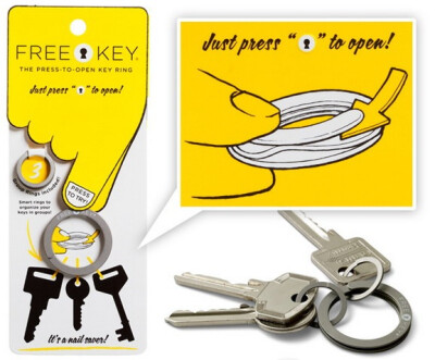 075843zzo Free Key | 不伤指甲的钥匙环设计