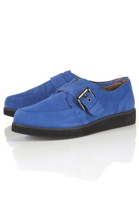 MONO Blue Suede Monk Shoes