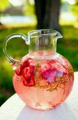 Strawberry water.