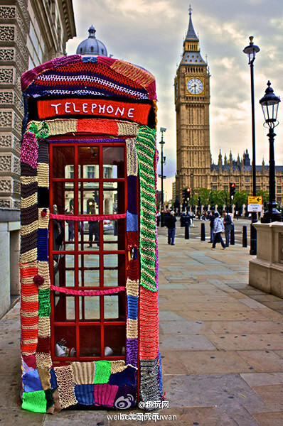 有爱的伦敦街头电话亭，进去打电话会特别开心！.