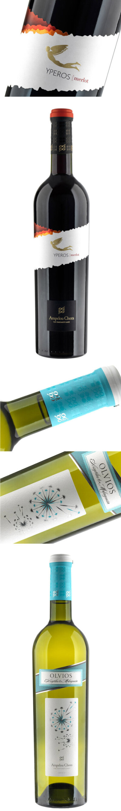 Olvios & Yperos Wine葡萄酒包装欣赏。