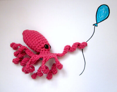 Octopeep Fascinator Hair Clip. Tentacle. Headpiece. Biology Zoology Geek. Whimsical. Odd. Nerdy. Playful. Octopus. Pink.