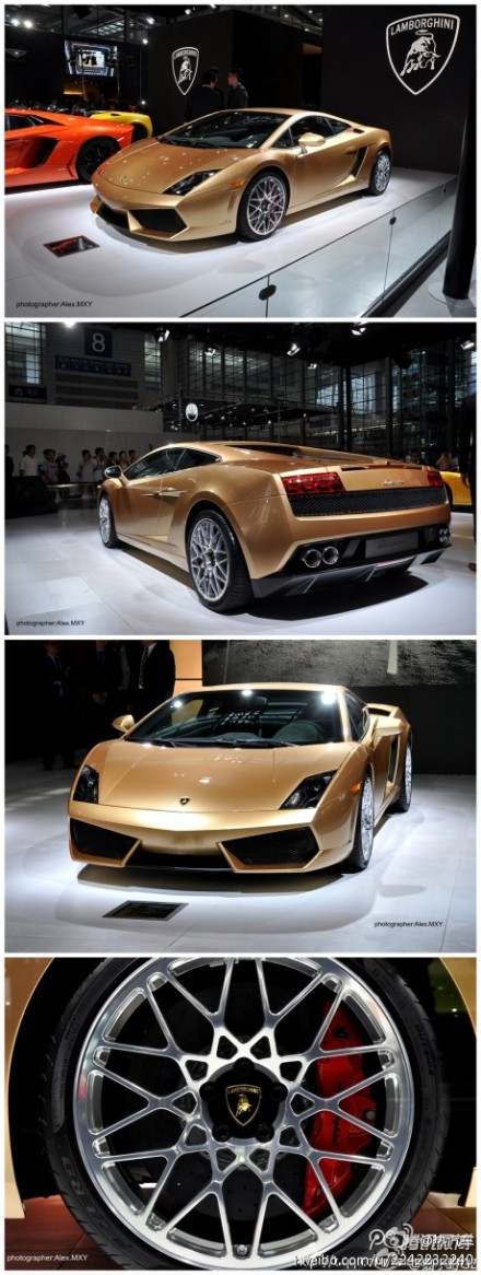 【限量十台的 Gallardo LP 560-4 Gold Edition(金色限量版)】兰博基尼正式发布旗下Gallardo LP 560-4 Gold Edition（金色限量版）车型，售价为398.8万元。据悉该车型是专为中国市场打造，全国限量10台，新车只是对外观、内饰配色进行了改动，动力方面保持不变。