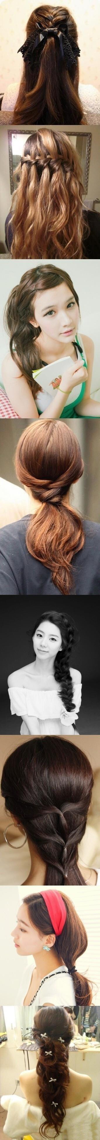 美到不行的发髻~长头发的女孩子们可以试试