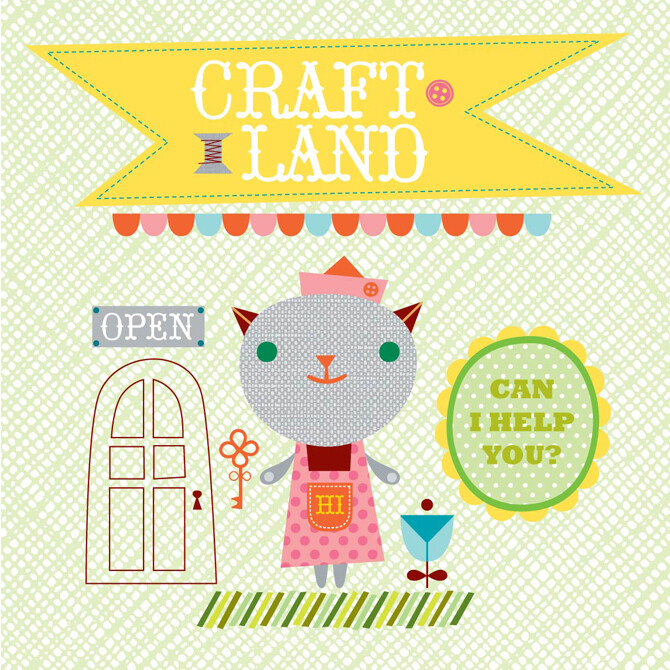 "craft land" 設計師：Suzy Ultman來自美國東部，小時候就喜歡收集貼紙、素描史努比，喜歡觀察世界，將兒時的想像力放在插畫設計上面。