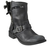 Join the Nine West Runway Relief movement and get the model&#39;s look with these biker chic mid-calf boots. Wear them with everything from jeans to dresses and skirts. Exposed side zipper entry. B…