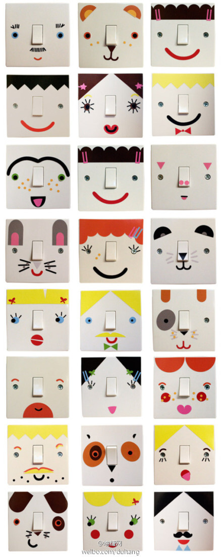 有没有发现，家里的插座们其实也是有“表情”的？螺丝钉是眼睛、按键是鼻子，接下来就靠你来装点啦！