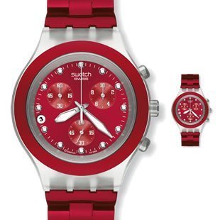 专柜联保正品 Swatch 手表 2012 纯尚计时 水晶红 SVCK4044AG