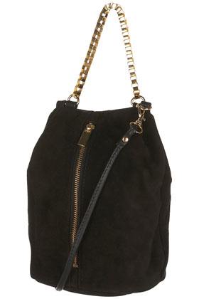 Box Chain Suede Bag