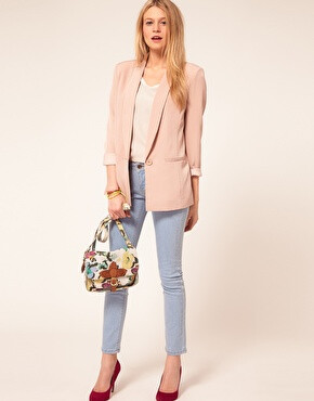 Image 4 of ASOS PETITE Exclusive Slouchy Boyfriend Blazer