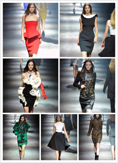 Lanvin 2012秋冬女装成衣 小胖子的盛宴。极致鲜艳、繁盛印花、奢华珠宝、裙摆飞扬