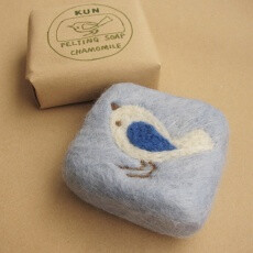 文鸟羊毛毡香皂（洋甘菊）可爱的肥皂