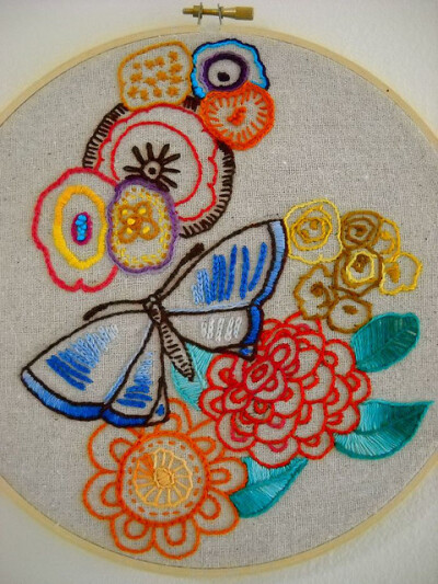 deco flowers embroidery