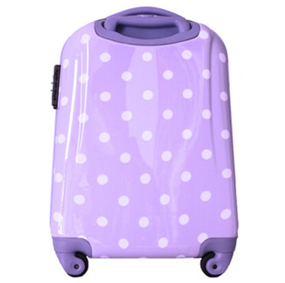 万向轮拉杆箱旅行箱行李箱紫色波点ABS