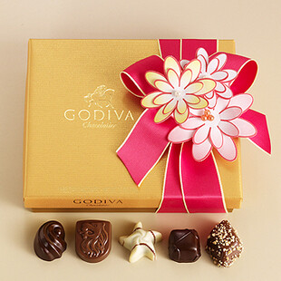 Godiva高迪瓦缎带蝴蝶花花式巧克力礼盒19颗