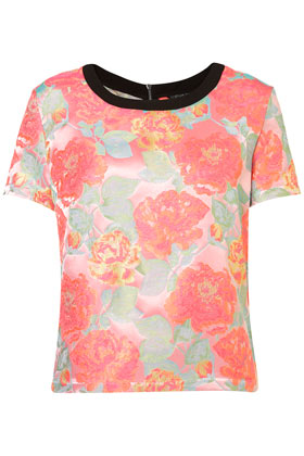 Neon Floral Jacquard Tee