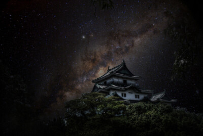 视觉,日本,摄影,风景,和风,建筑,城堡,夜景