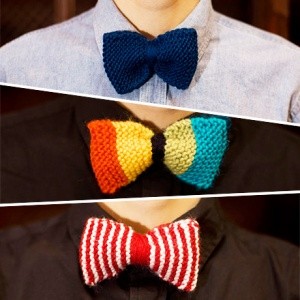 好漂亮的针织领结