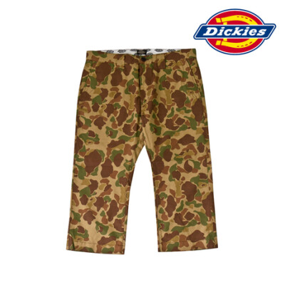 Dickies 男式迷彩男款中裤七分裤裤子