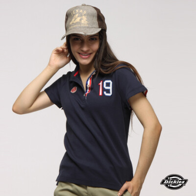 Dickies2012夏装女式翻领夏女t恤短袖女士POLO衫T恤