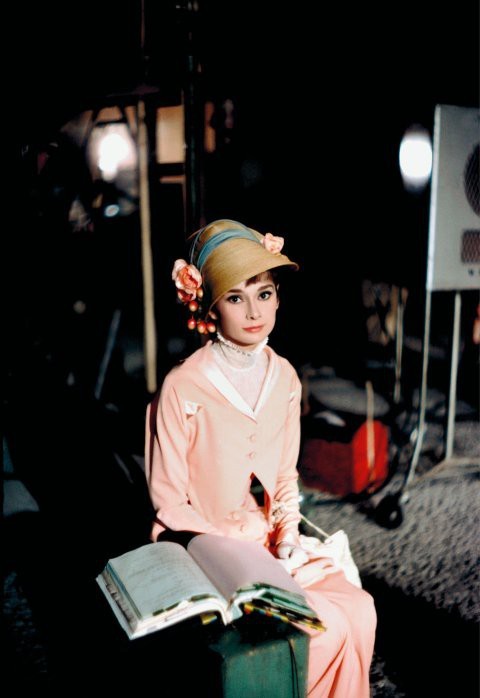 Audrey Hepburn photographed by Bob Willoughby on the set of My Fair Lady, 1964..