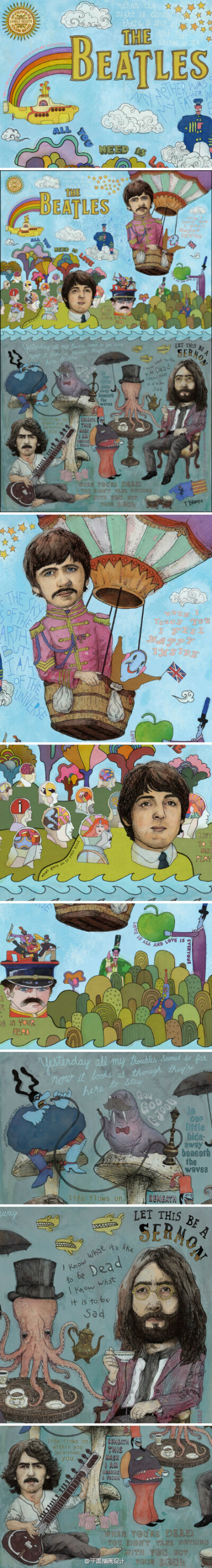 The Beatles - Lonely Hearts, Rubber Soul & Magical Yellow Submarine Tour ——