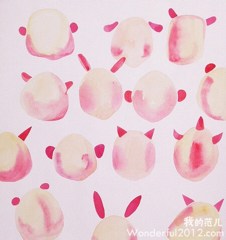 小动物们：抽象的形状，甜蜜的色彩，是否甜到你的心里？艺术家：BOHE www.5dfanr.com