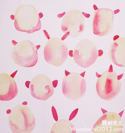 小动物们：抽象的形状，甜蜜的色彩，是否甜到你的心里？艺术家：BOHE www.5dfanr.com