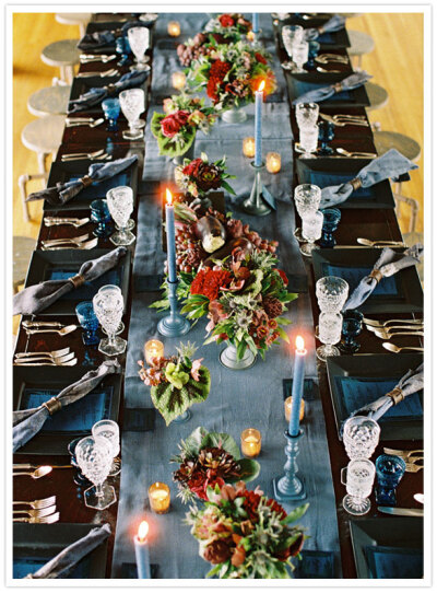 blue dinner party