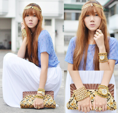 Eclectic Eccentricity Headpiece, Axis Watch, Stylista.Ph Maxi Skirt