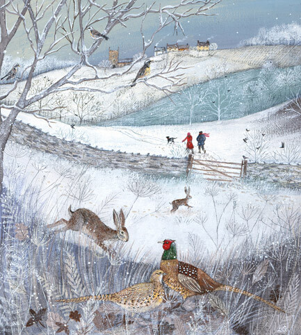 插畫家 Lucy Grossmith，雪地行走