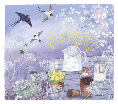 插畫家 Lucy Grossmith，春天的花園