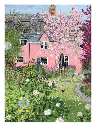 插畫家 Lucy Grossmith，春天的房舍