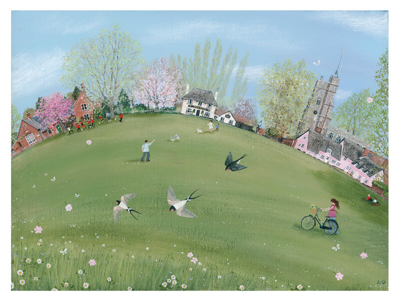 插畫家 Lucy Grossmith，Cavendish(英國薩福克郡的一個小村莊)的綠