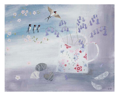 插畫家 Lucy Grossmith，燕與風信子