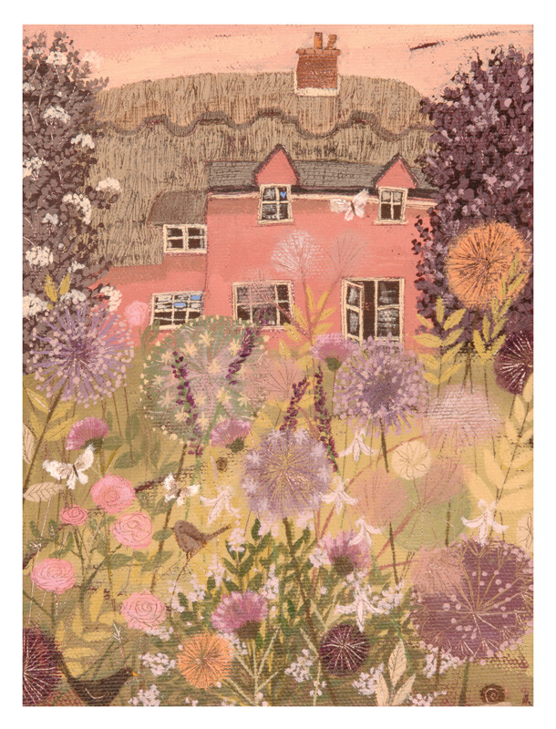 插畫家 Lucy Grossmith，粉紅房舍