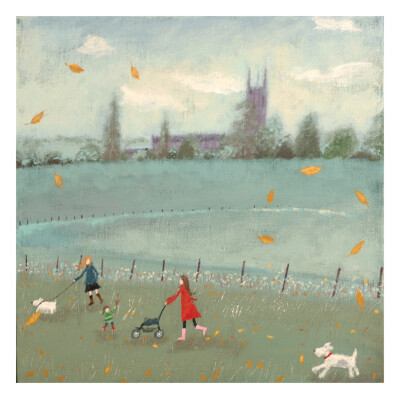 插畫家 Lucy Grossmith，在秋季Long Melford(英國薩福克郡的一個大村莊)步行