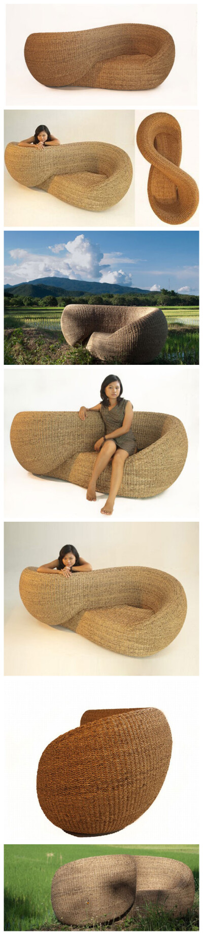 “Double armchair”可以给你的家居带来点生趣，一个藤椅带两个座位，分别在两侧，比利时设计师Gaëtan Van de Wyer设计，从俯视图看像个葫芦。（网站来源：创意酷）