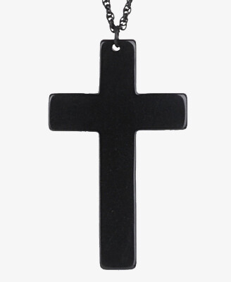 来源：Forever21正品 Long Cross Necklace 十字架项链黑色蓝色红色-淘宝网