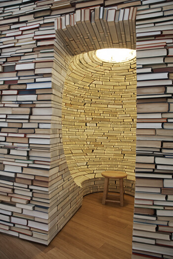 Aaron T Stephan -- Building Houses/Hiding Under Rocks, 2007 altered books