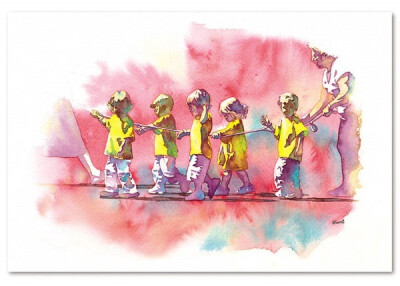 又是一组要逆天的水彩画。