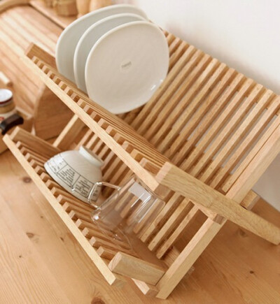 「echo house 」韩国家居 木质折叠 餐具架
