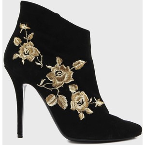 Balmain Anita Embroidered Suede Bootie