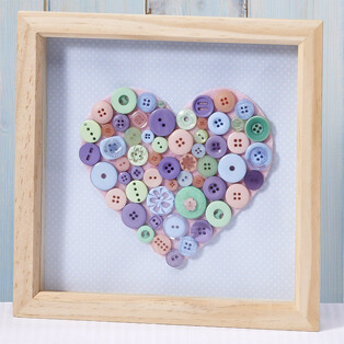 heart shape with buttons