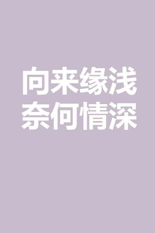 向来缘浅奈何情深