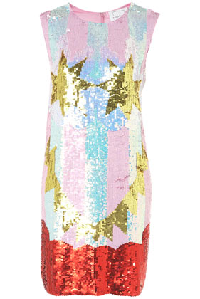 Flash Face Sequin Dress By Louise Gray