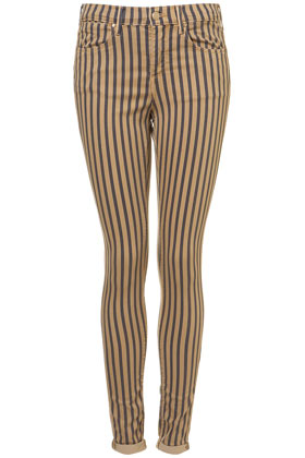 MOTO Navy Stripe Leigh Jeans