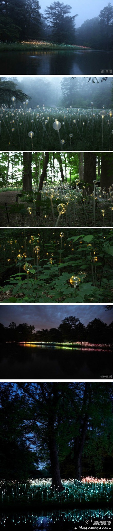 【光的展览】英国灯具设计师Bruce Munro 在宾夕法尼亚植物园举办了一个以“光”为主题的展览。【-4107】