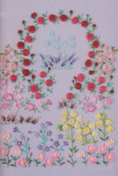 flower in my garden hand embroidery stitch sewing applique patchwork quilt PDF E Patterns