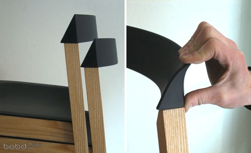 北欧瑞典经典木质橡胶椅子家具设计